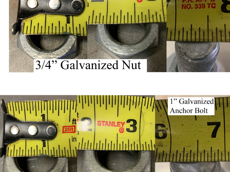 how to measure anchor bolts